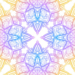 seamless pattern of gentle mandalas on white vector