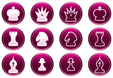 Chess icons vector