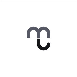 Initial letter mc or cm logo design template Vector Image