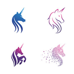 Unicorn logo icon vector