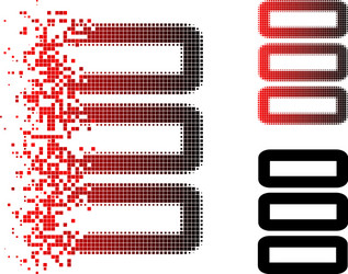dissolving dot halftone database icon vector image