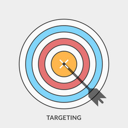 flat design concept for targeting web b vector image