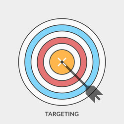 flat design concept for targeting web b vector