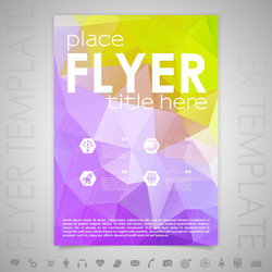 Flyer design template vector