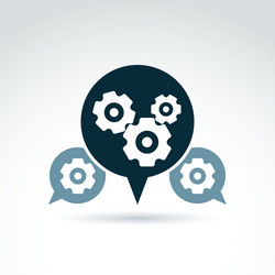 gears and cogs system theme icon dialog vector image