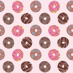 Chocolate cookies pattern cartoon seamless Vector Image