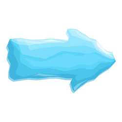 blue ice arrow pointing right showing direction vector image