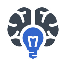 Brain idea icon vector