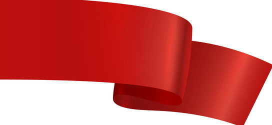 Red ribbon realistic composition vector