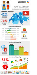 colorful finance or analytics concept infographic vector