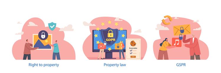isolated elements with characters perform vector image