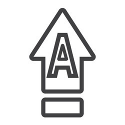 caps lock line icon web and mobile button sign vector image