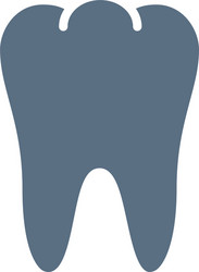 Human tooth colored icon healthy internal organ vector