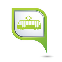 Tram Pointer on Map vector image