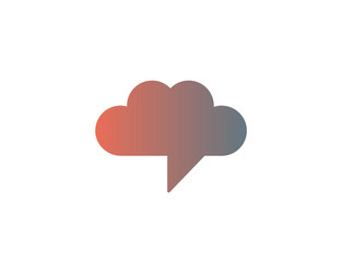 abstract gradient cloud with lightning speech vector image