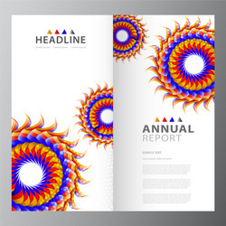 Annual business report template vector