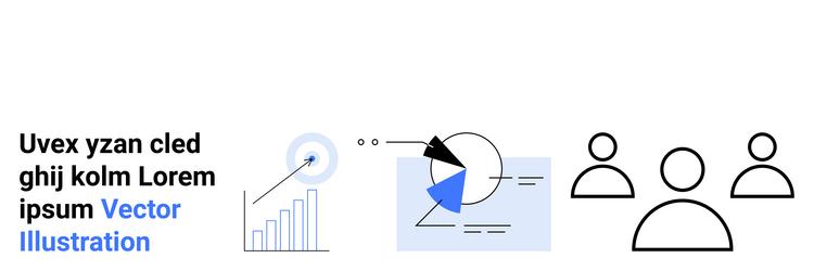 data analytics and team collaboration with graphs vector image