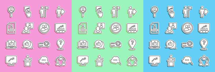 set line project team base question mark vector image
