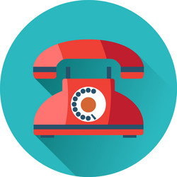 Retro phone icon vector