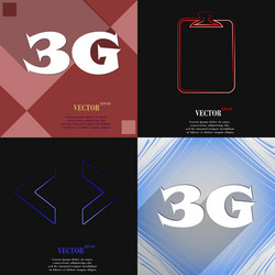 set of abstract backgrounds with different web vector image
