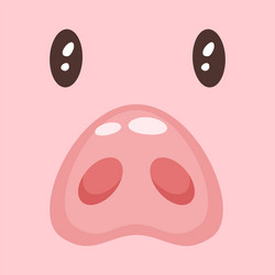 Cute pink standing pig Royalty Free Vector Image