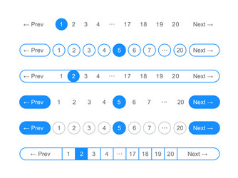 pagination bar page navigation web buttons vector image