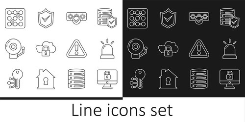 set line lock on computer monitor motion sensor vector image