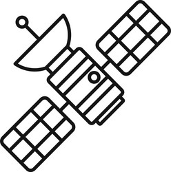 Space satellite icon outline style vector