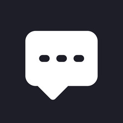 typing message dark mode glyph ui icon vector image