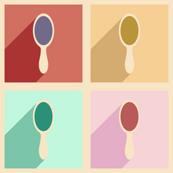 flat with shadow concept and mobile application vector image