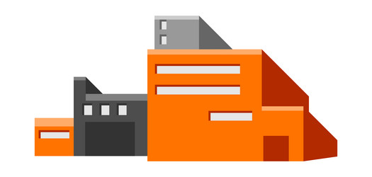 Industrial building urban vector