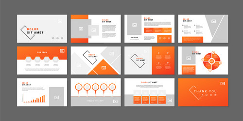 Minimal Presentation Slides vector image