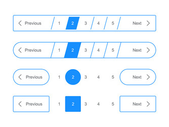 pagination bar page navigation web buttons vector