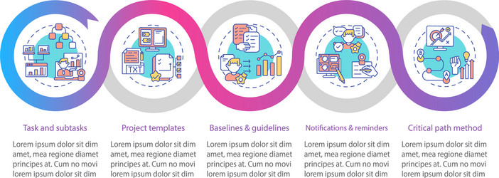 Collaboration infographic chart design template Vector Image