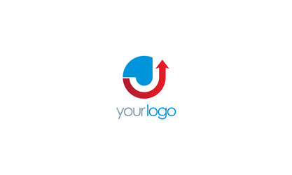 Arrow up business company logo Royalty Free Vector Image