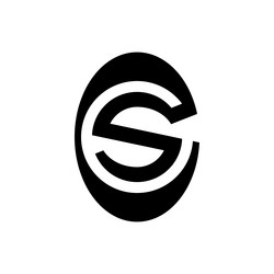 Sophisticated monogram cs logo Royalty Free Vector Image