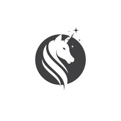 Cute Unicorn Logo Icon Vector Image