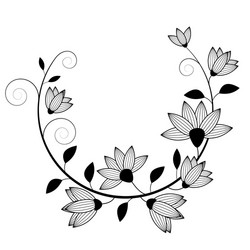 Elegant Floral Wreath Vector Image