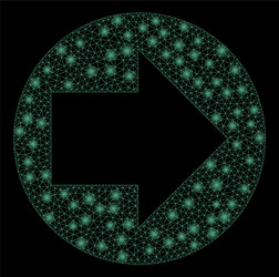 flare mesh wire frame forward with spots vector image