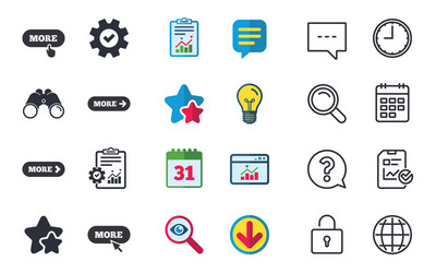 more with cursor pointer icon details symbols vector image