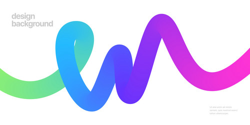 template with colorful gradient squiggles shapes vector image