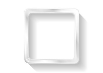 light grey metallic blank square frame abstract vector image