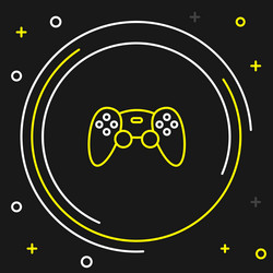 line game controller or joystick for console vector image
