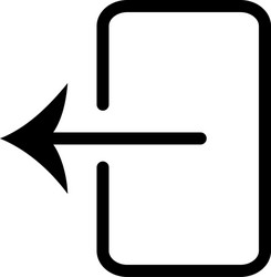 logout icon exit vector image