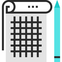 notebook flat line web icon concept vector image