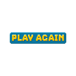 play again pixel art game message 8 bit arcade vector image