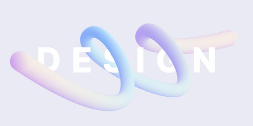 template with colorful gradient squiggles shapes vector image