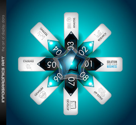 infographics complex layout with option buttons vector image