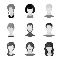 isolated object of character and profile icon vector image