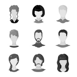 Isolated object of character and profile icon vector